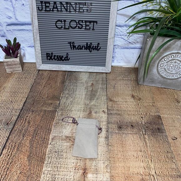 david yurman gray taupe silk drawstring logo print jewelry dust bag - Picture 5 of 5